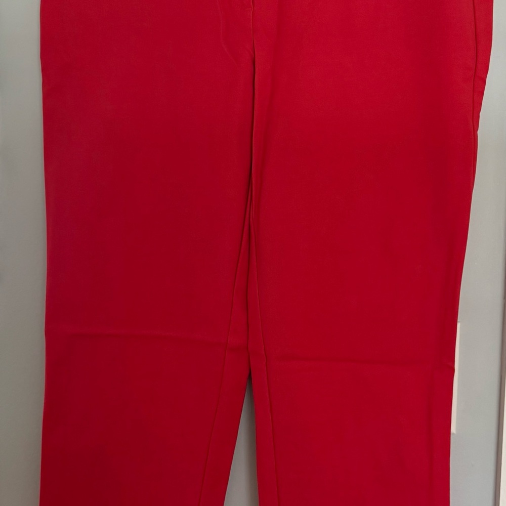 LOFT Red Marisa pants with Smooth Stretchy Fabric